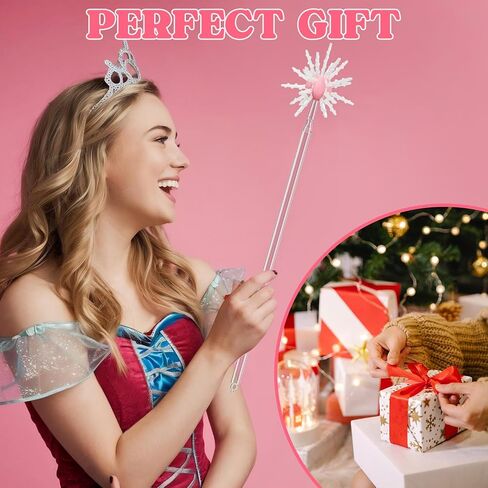 Enchanted Pink Good Witch Wand – Premium Fantasy Princess Magic Staff, 22-Inch Fairy Witch Wand Cosplay Prop, Easy 3-Piece Assembly, Roleplay Costume Accessory for Kids & Collectors Ages 5+ in Saudi Arabia