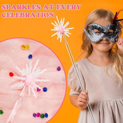 Enchanted Pink Good Witch Wand – Premium Fantasy Princess Magic Staff, 22-Inch Fairy Witch Wand Cosplay Prop, Easy 3-Piece Assembly, Roleplay Costume Accessory for Kids & Collectors Ages 5+ in Saudi Arabia