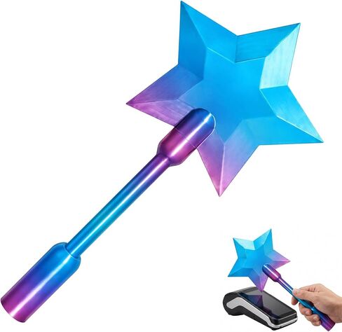 Magic Wand Credit Card Holder, Credit Card Wand, Random Gradient Color Design Tap to Pay Wand, 3D Printed Star Magic Wands Digital Payment, for Easy Checkout Suitable Scenarios for Card Payment in Kuwait