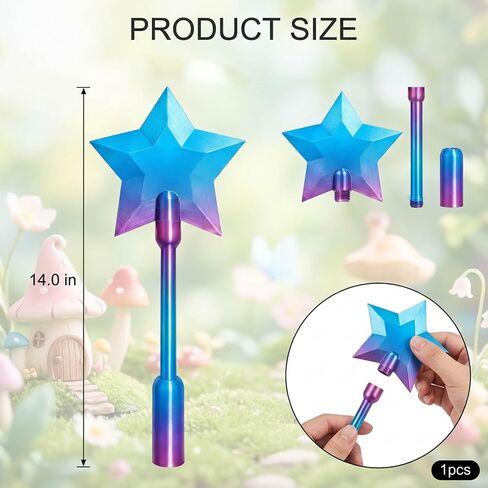 Magic Wand Credit Card Holder, Credit Card Wand, Random Gradient Color Design Tap to Pay Wand, 3D Printed Star Magic Wands Digital Payment, for Easy Checkout Suitable Scenarios for Card Payment in Kuwait