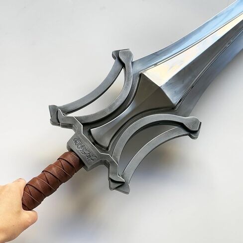 He Man's Sword of Power - All Metal Decorative Sword with Display Plaque, Leather Wrapped Handle, Stainless Steel Blade and Alloy Accessories, 40.94 inches in Kuwait
