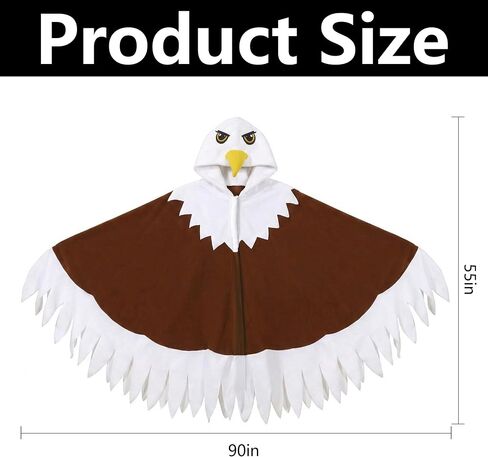 Wehhbtye Bird Costume, Bird Hooded Cape for Women Men Halloween Independence Day Cosplay Costume Party in Kuwait
