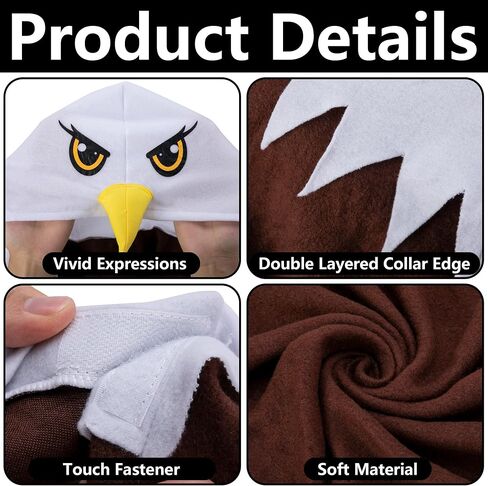 Wehhbtye Bird Costume, Bird Hooded Cape for Women Men Halloween Independence Day Cosplay Costume Party in Kuwait