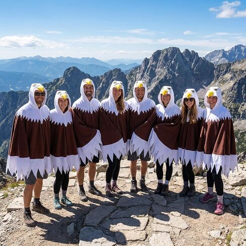 Wehhbtye Bird Costume, Bird Hooded Cape for Women Men Halloween Independence Day Cosplay Costume Party in Kuwait