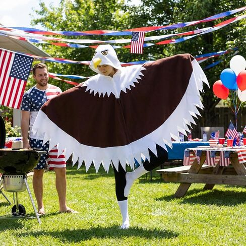 Wehhbtye Bird Costume, Bird Hooded Cape for Women Men Halloween Independence Day Cosplay Costume Party in Kuwait