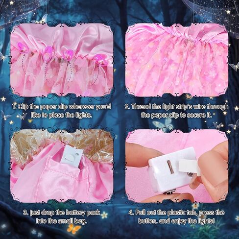 Princess Costumes for Girls, Princess Dress up Clothes for Girl 3-8 | LED Light Up Princess Toys for Toddler Girls Little Girls, Christmas Gift, Halloween Gifts ,Birthday Gift for Girls 3-8 in Saudi Arabia