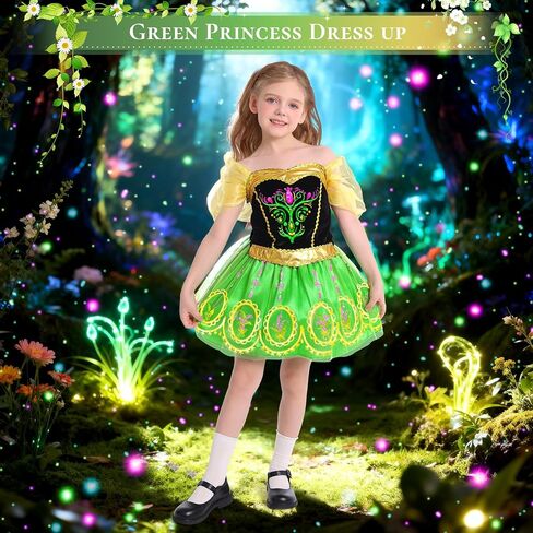 Princess Costumes for Girls, Princess Dress up Clothes for Girl 3-8 | LED Light Up Princess Toys for Toddler Girls Little Girls, Christmas Gift, Halloween Gifts ,Birthday Gift for Girls 3-8 in Saudi Arabia