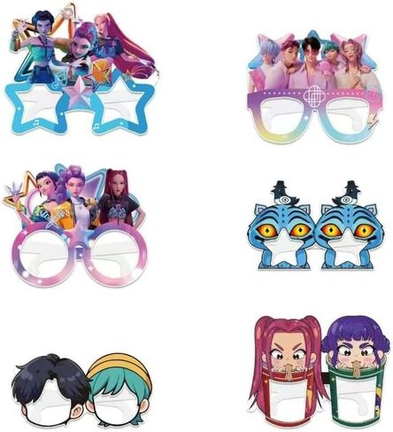 12Pcs Demon Movie Hunters Party Set, Party Decorative Glasses, Cosplay Decorative Glasses, Suitable for Witch Hunter Group Birthday Parties, Children's Birthday Party Gifts. in Saudi Arabia