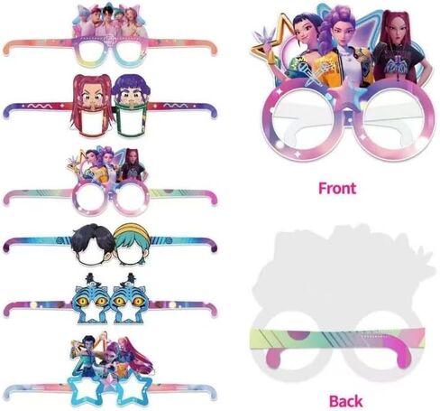 12Pcs Demon Movie Hunters Party Set, Party Decorative Glasses, Cosplay Decorative Glasses, Suitable for Witch Hunter Group Birthday Parties, Children's Birthday Party Gifts. in Saudi Arabia