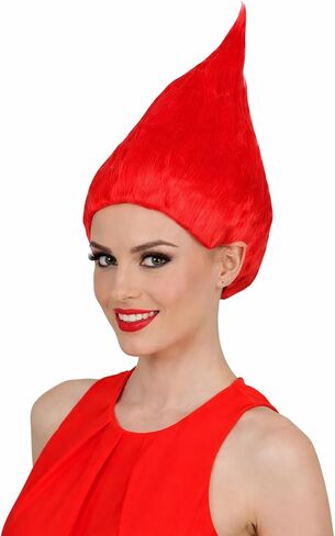 Red Troll Wig – Bright Spiky Costume Hair – Adult & Teen Costume Wig for Halloween, Cosplay & Parties (Ages 13+) in Saudi Arabia