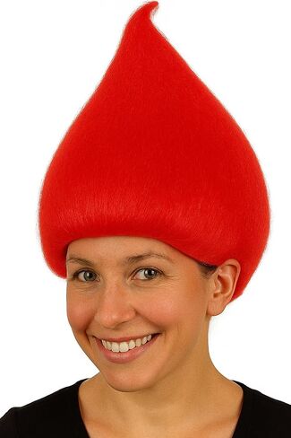 Red Troll Wig – Bright Spiky Costume Hair – Adult & Teen Costume Wig for Halloween, Cosplay & Parties (Ages 13+) in Saudi Arabia