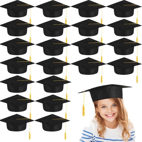 12/24/36 Pcs Child Size Graduation Caps Felt Kindergarten Grad Hats for Preschool in Saudi Arabia