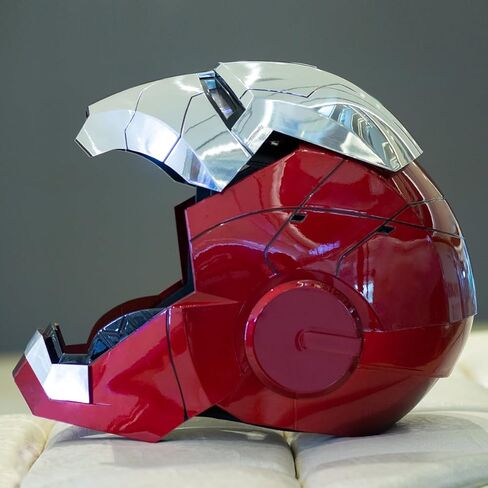Iron MK5 Helmet Wearable Cosplay Voice Control Electronic Open/Close LED Eyes Mask 1:1 Hero Model Touch Sensor Gold in Saudi Arabia
