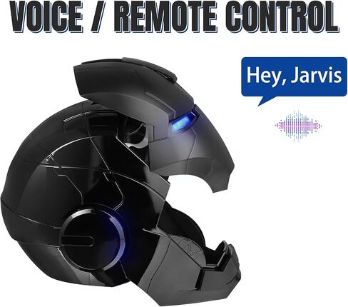 Iron MK5 Helmet Wearable Cosplay Voice Control Electronic Open/Close LED Eyes Mask 1:1 Hero Model Touch Sensor Black in Saudi Arabia