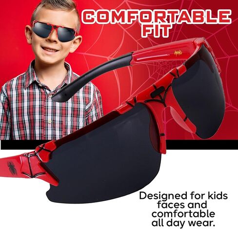 ARKAID Marvel Spider-Man Kids Sunglasses - UV Protective, Stylish & Durable with Soft Carrying Case in Kuwait