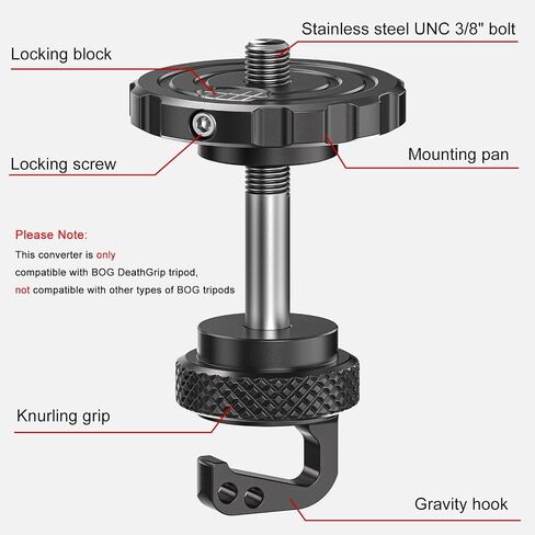 Ball Head Conversion Kit for BOG DeathGrip Tripod, All Metal Ball Head Converter Adapter and Arca Swiss Saddle Mount Plate Complete Kit Combo for BOG Shooting Tripod in Saudi Arabia