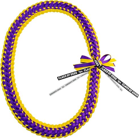 GradPlaza 2026 Graduation Ribbon Lei Double Braided Garland Graduation Gift Party Accessories in Saudi Arabia
