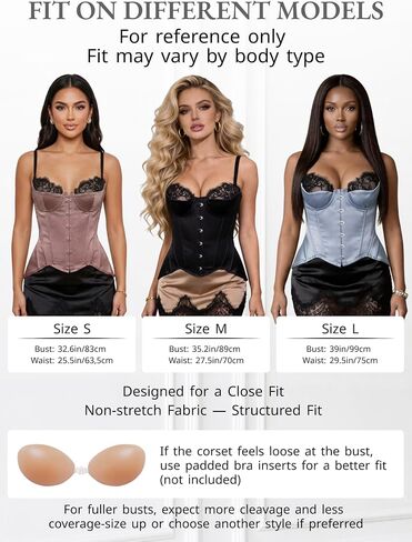 WS Waist Secrets Perfect Overbust Satin Corset Top Lingerie for Women, 18 Boned Bustier with Adjustable Lace Up Back in Saudi Arabia