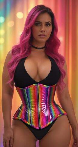 Daisy corsets Women's Daisy Corsets Top Drawer Glitter Double Steel Boned Underbust Waist Cincher Corset in Kuwait