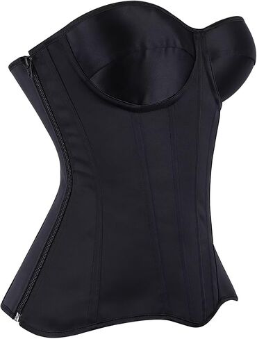 Satin Vintage Corset Tops for Women Overbust Renaissance Bustier Lace Up Elegant Cincher Bodysuit Shapewear in Saudi Arabia