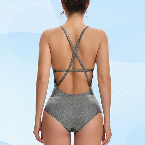 Sexy Sequin One Piece Swimsuit for Women, Sparkle Glitter Swimwear, Tummy Control Swimwear, Bikini in Kuwait