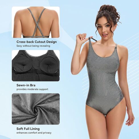 Sexy Sequin One Piece Swimsuit for Women, Sparkle Glitter Swimwear, Tummy Control Swimwear, Bikini in Kuwait