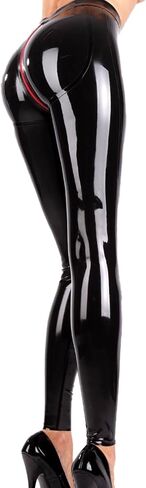 Latex Rubber Leggings for Women Handmade,Latex Pants with Zipper Around The Crotch Theme Party Carnival Costume in Kuwait