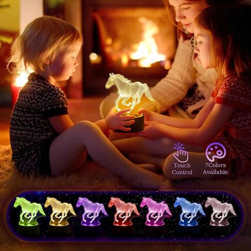 Horse Stuff for Girls Women, Gifts for Horse Lovers, Cowgirl Gift Set with Blanket and 3D Night Light, Equestrian Jewelry Decor Accessories for Birthday Christmas in Saudi Arabia