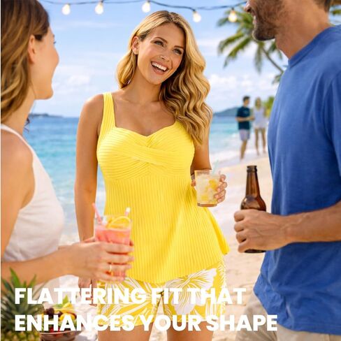 Modest Two Piece Swimsuit for Women with Boy Shorts, Tummy Control Printed Swimwear for Beach Pool in Saudi Arabia
