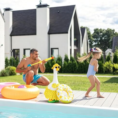 MASU&FHWE Porch Goose Outfits Yellow Lemon Bikini Summer Goose Clothes with Hat Swimsuit Floatie Sunglasses Set for Lawn, Yard, Garden,Porch Goose Decor in Kuwait