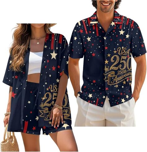 Matching Hawaiian Outfits for Couples Beach Sets Women 2 Piece Outfits Vacation Sets Men Shirt for Luau Party in Saudi Arabia
