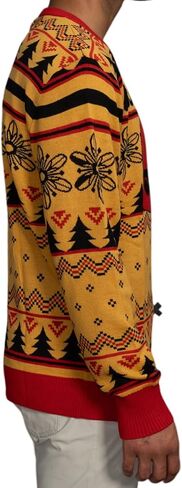 Woodstock Music and Art Officially Licensed Festive Knitted Ugly Christmas Sweater by Life Clothing in Saudi Arabia