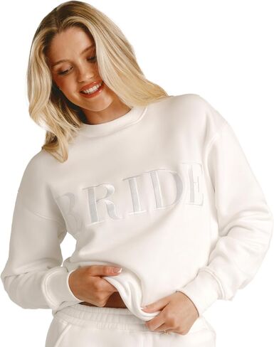 Bride's Statement Sweatshirt in White by Six Stories in Kuwait