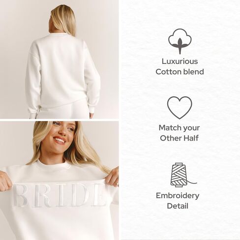 Bride's Statement Sweatshirt in White by Six Stories in Kuwait