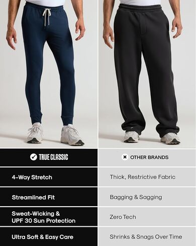 True Classic Sweatpants for Men – Joggers for Men with Pockets, Novelty Fleece & Breathable 4-Way Stretch Mens Sweat Pants in Saudi Arabia