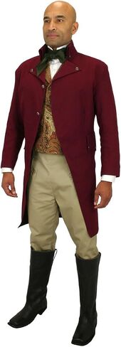 Historical Emporium Men's Cotton Regency Hastings Coat, Newmarket Riding Cutaway Morning Tailcoat in Saudi Arabia