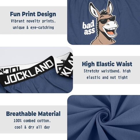 Funny Animal Boxer Shorts for Men, Novelty Humorous Underwear, Gag Gift Boxers for Him in Saudi Arabia