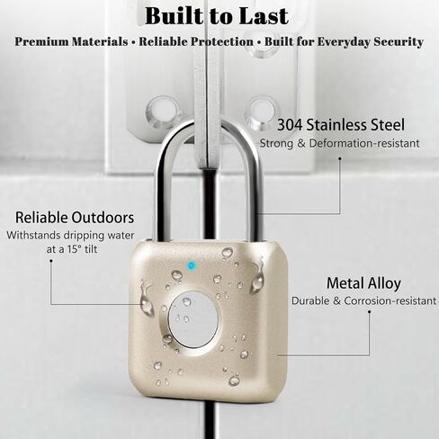 UMIKSMART Biometric Fingerprint Padlock with Silicone Cover, Smart Keyless USB Rechargeable Security Lock for Gym Locker, Gate, Fence, Cabinet in Saudi Arabia