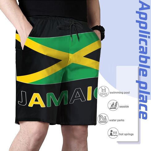 CUTEDWARF Men's Board Shorts Jamaican Flag Swim Trunks Summer Beach Shorts in Saudi Arabia