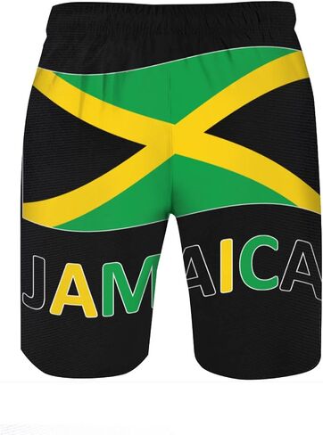 CUTEDWARF Men's Board Shorts Jamaican Flag Swim Trunks Summer Beach Shorts in Saudi Arabia