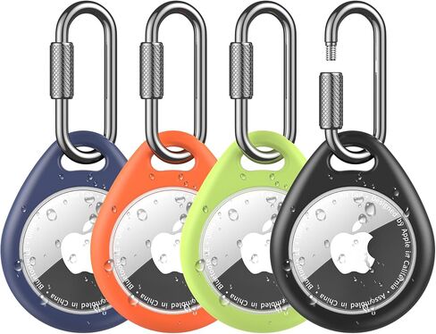 for AirTag Holder for Apple Air Tags-4 pack 2nd Generation 1st Gen,Air Tagholder Keychain with Professional Carabiner,Waterproof&Shockproof TPU Air Tag Case 2/1 for Keys,Backpacks,Pets,Dog,Cat,Luggage in Saudi Arabia