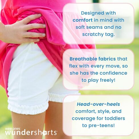 Girls Modesty Shorts Lightweight Stretch Under Shorts for Dresses, School Uniforms, & Everyday Wear in Saudi Arabia