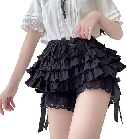 Bloomers for Women Ruffle Shorts Lolita Frilly Bloomer Shorts in Kuwait