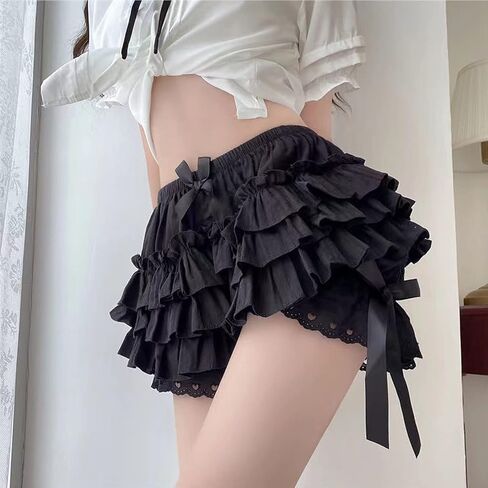 Bloomers for Women Ruffle Shorts Lolita Frilly Bloomer Shorts in Kuwait