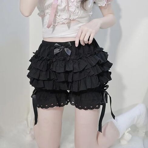 Bloomers for Women Ruffle Shorts Lolita Frilly Bloomer Shorts in Kuwait