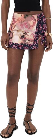 Free People Women's Sun Soaked Sarong Mini Skort in Kuwait