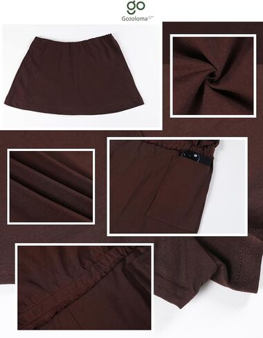 Gozoloma Women's Cotton Linen Skorts Casual Cute A-Line Micro Mini Skirts with Ruffle Inner Waistband in Saudi Arabia