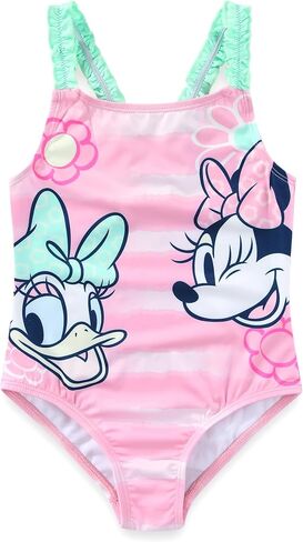 Disney Minnie Mouse Daisy Girls One Piece Swimsuit Bathing Suit with Pool Beach Towel 20 x 50 Set for Toddler to Big Kids in Kuwait