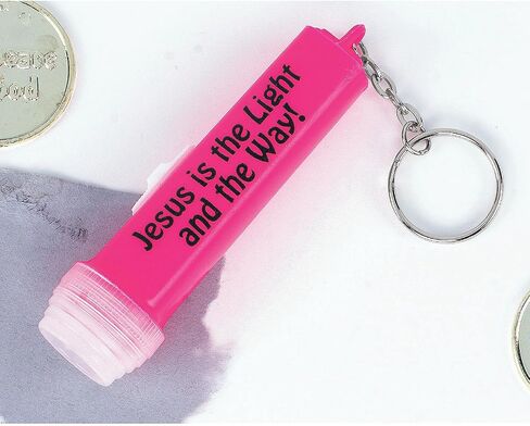 Fun Express Jesus is The Light Flashlight Key Chains (Set of 12) Religious Party Supplies - VBS 2026 Vacation Bible School Supplies/Decor in Kuwait