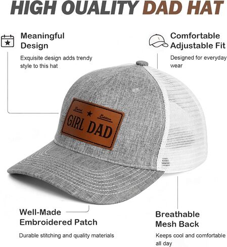 Fathers Day Hat Gift for Dad - Girl Dad Hat for Father - Birthday Gift for Dads from Daughter Wife - Best Dads Ever Gifts in Saudi Arabia